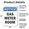 Signmission Gas Meter Room, 10 in W x Rectangle, Plastic OS-2PACK-NS-P-1014-V-13013 - alternate 3